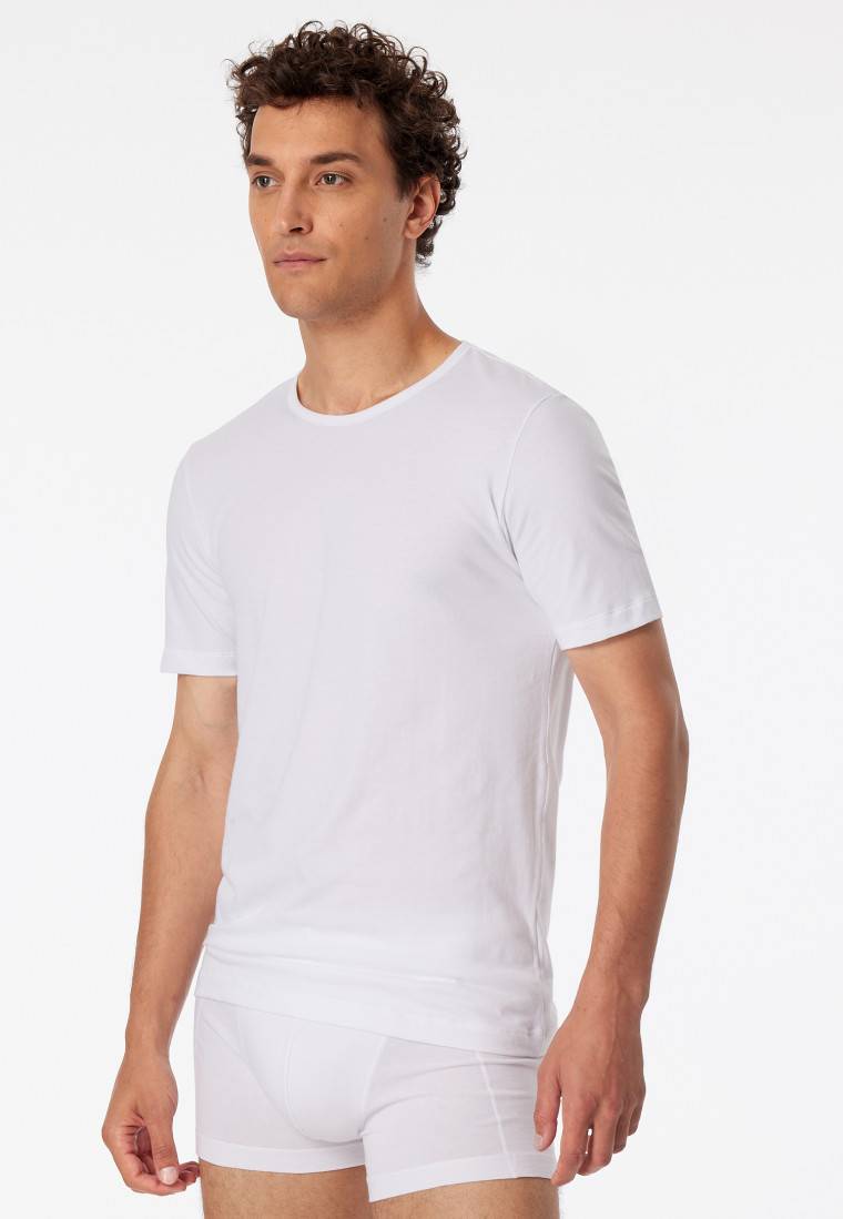 Schiesser Shirts kurzarm 2er-Pack Organic Cotton Rundhals weiß – 95/5 Bis zu 65% Rabatt