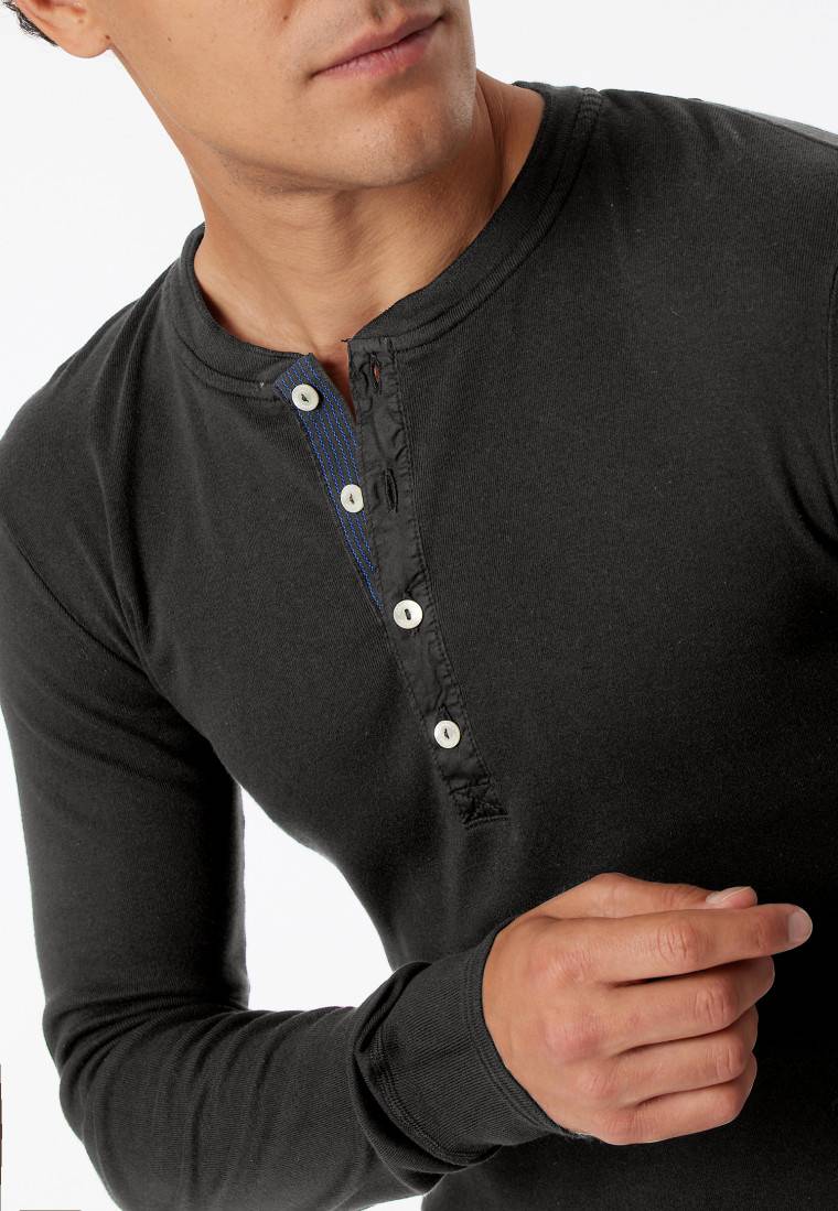 Schiesser Shirt langarm anthrazit - Revival Karl-Heinz Vierteljährliche Förderung