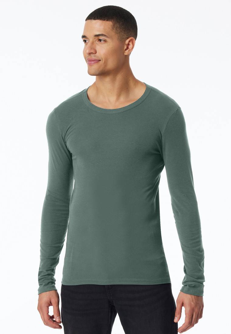 Schiesser Shirt langarm grün - Revival Ludwig 50% Rabatt für begrenzte Zeit