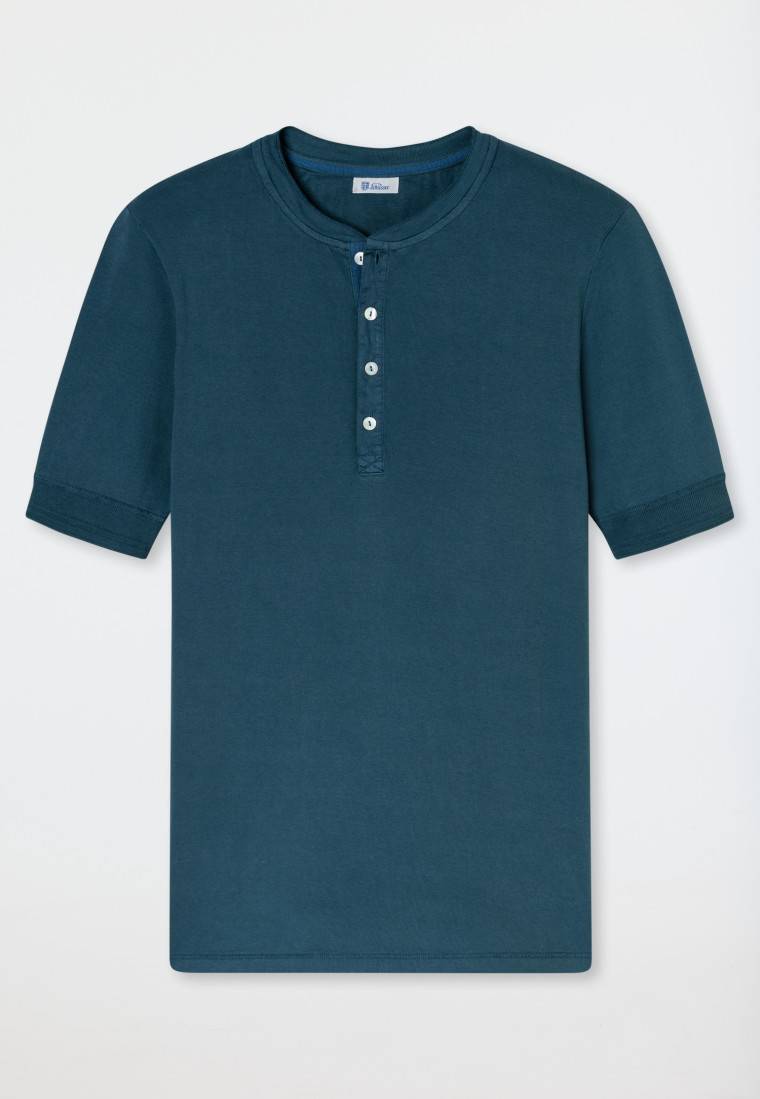 Schiesser Shirt kurzarm jeansblau - Revival Karl-Heinz Outlet