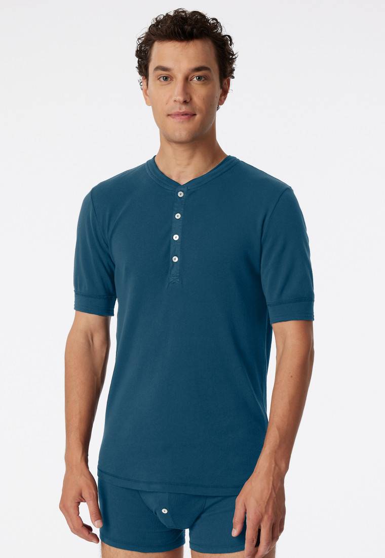 Schiesser Shirt kurzarm jeansblau - Revival Karl-Heinz Outlet