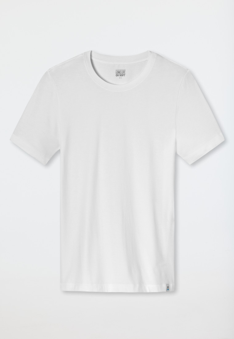 Schiesser Shirt kurzarm Jersey elastisch rundhals weiß - Long Life Soft Verkauf