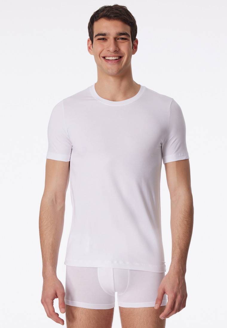 Schiesser Shirt kurzarm Jersey elastisch rundhals weiß - Long Life Soft Verkauf