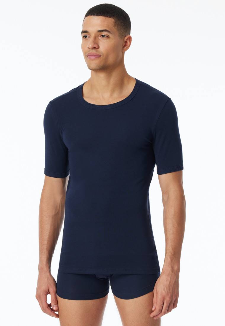 Schiesser Shirt kurzarm dunkelblau - Revival Ludwig im Angebot