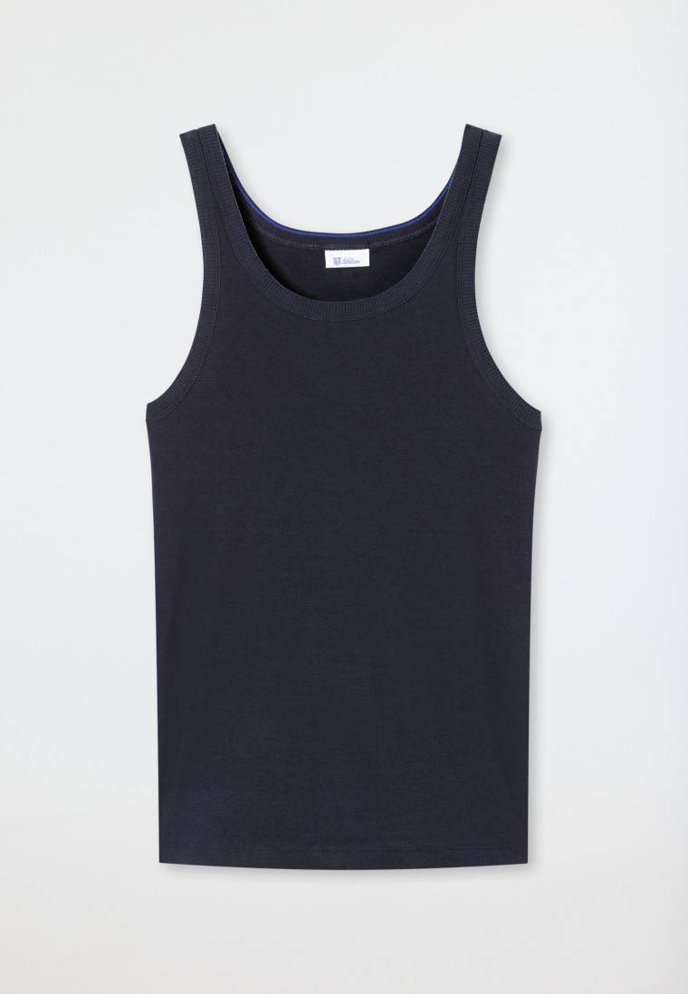 Schiesser Tank Top dunkelblau - Revival Ludwig Günstiger Verkauf