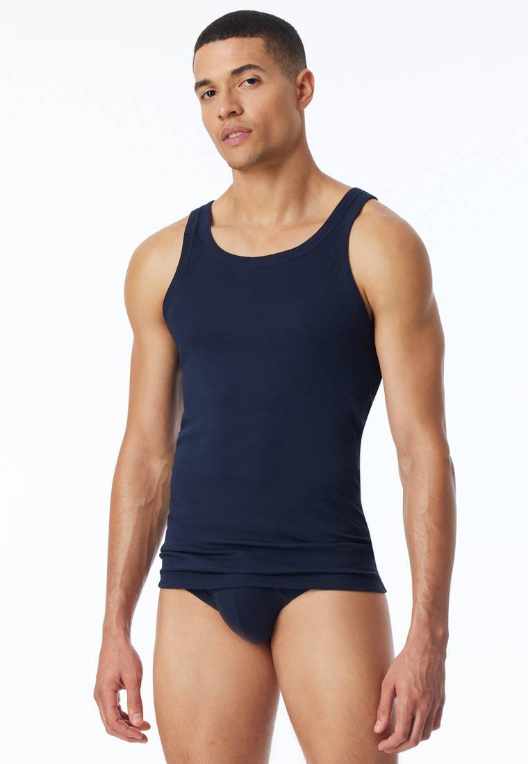 Schiesser Tank Top dunkelblau - Revival Ludwig Günstiger Verkauf