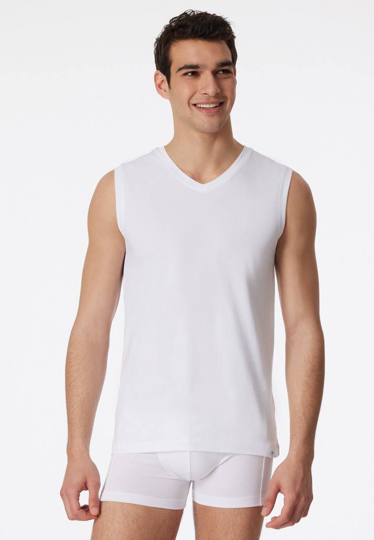 Schiesser Tank Top weiß - Long Life Cotton Kostenloser Versand