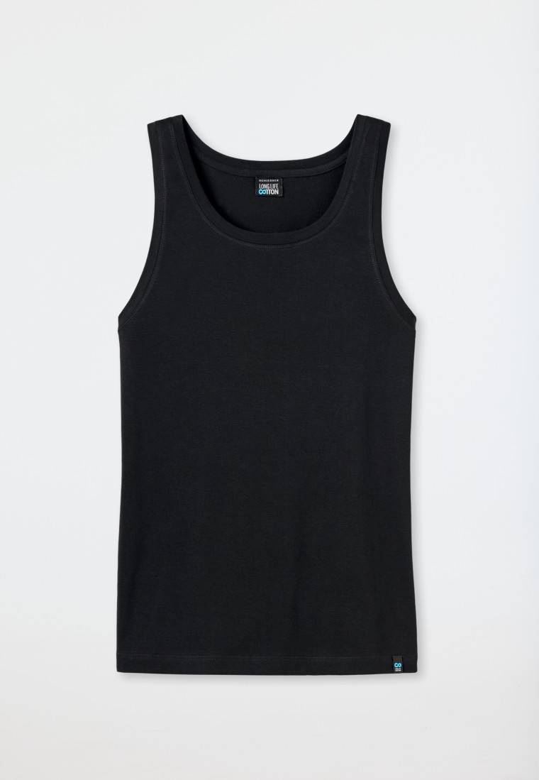 Schiesser Unterhemd schwarz - Long Life Cotton Günstig kaufen