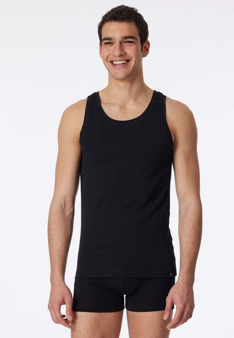 Schiesser Unterhemd schwarz - Long Life Cotton Günstig kaufen