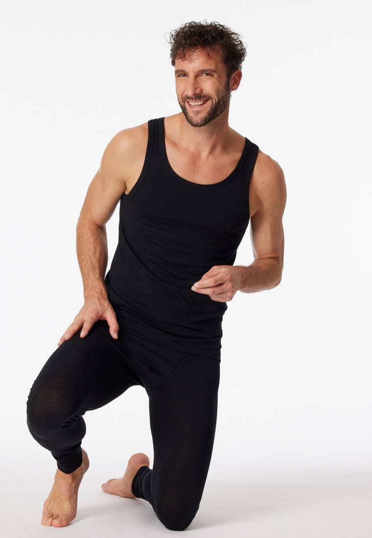 Schiesser Unterhemden 2er-Pack Organic Cotton schwarz – 95/5 Weihnachtsangebot