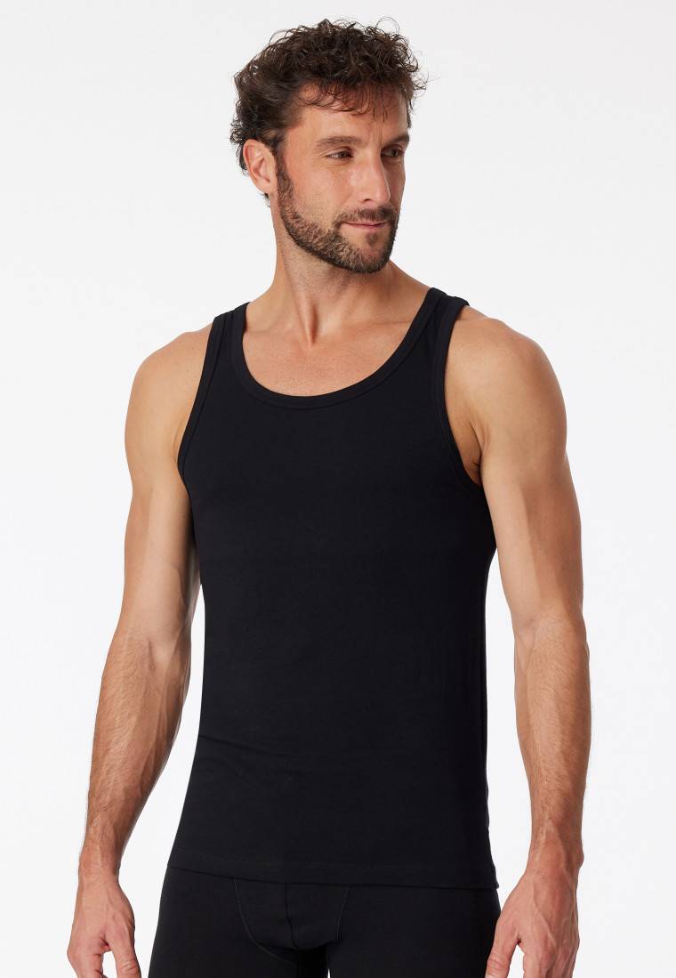 Schiesser Unterhemden 2er-Pack Organic Cotton schwarz – 95/5 Weihnachtsangebot