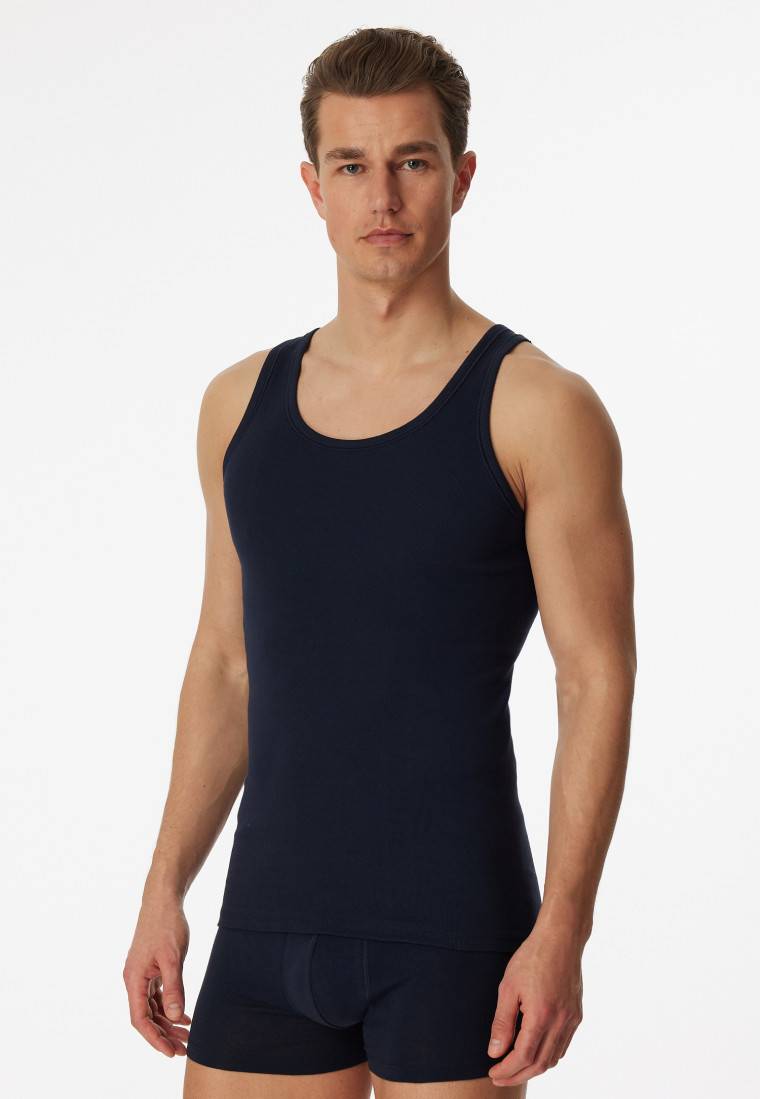 Schiesser Unterhemden 2er-Pack navy - Essentials Feinripp Muttertagsangebot