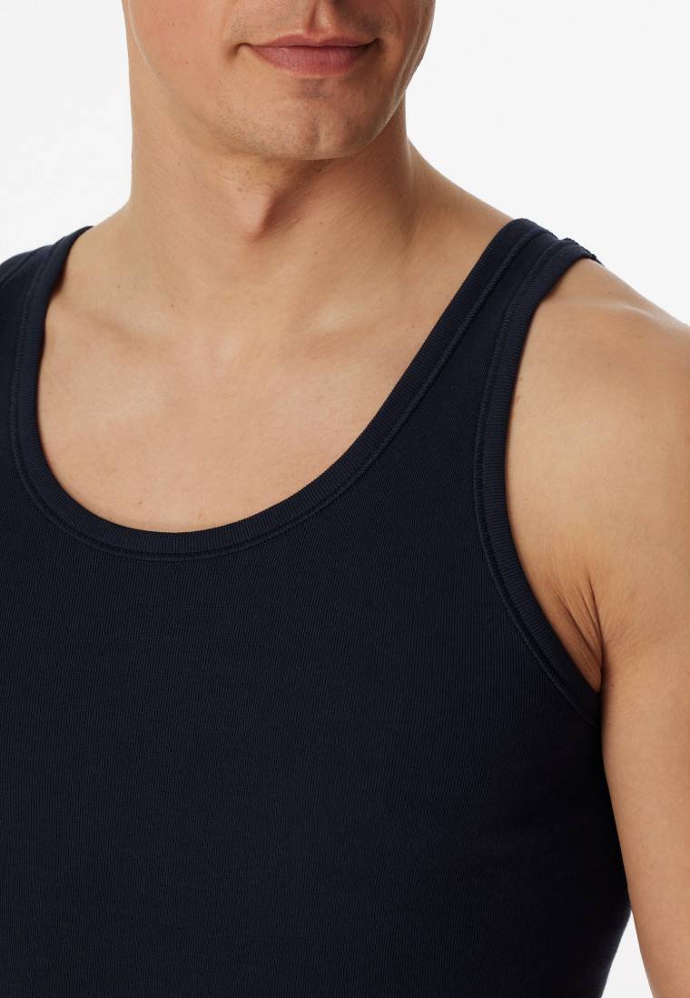 Schiesser Unterhemden 2er-Pack navy - Essentials Feinripp Muttertagsangebot
