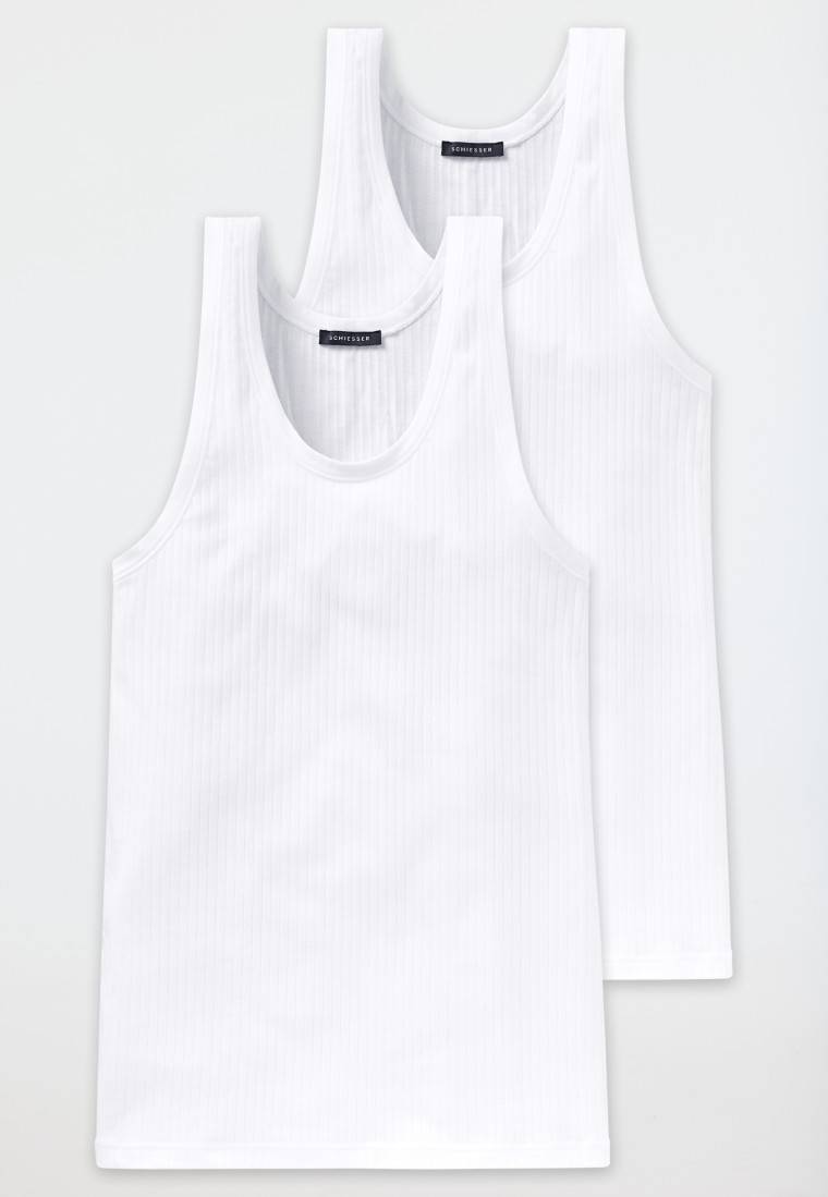 Schiesser Unterhemden 2er-Pack weiß - Authentic Online Outlet
