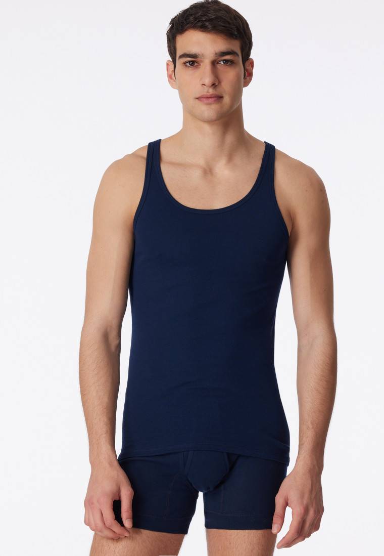 Schiesser Unterhemd Feinripp navyblau - Original Feinripp Zeitlich begrenztes Angebot