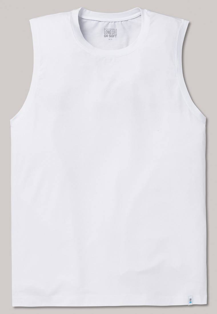 Schiesser Tank Top modische Schnittform weiß - Long Life Soft Exklusive Angebote