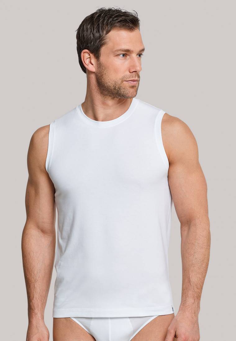 Schiesser Tank Top modische Schnittform weiß - Long Life Soft Exklusive Angebote