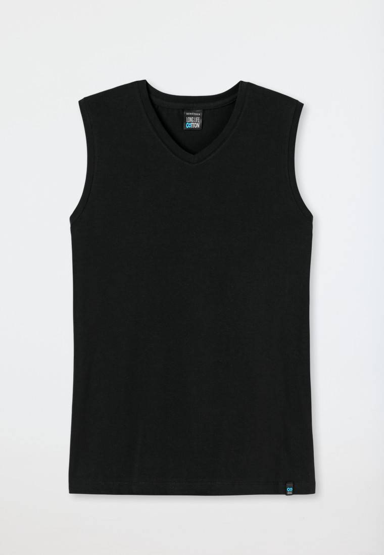 Schiesser Tank Top schwarz - Long Life Cotton Neuheiten