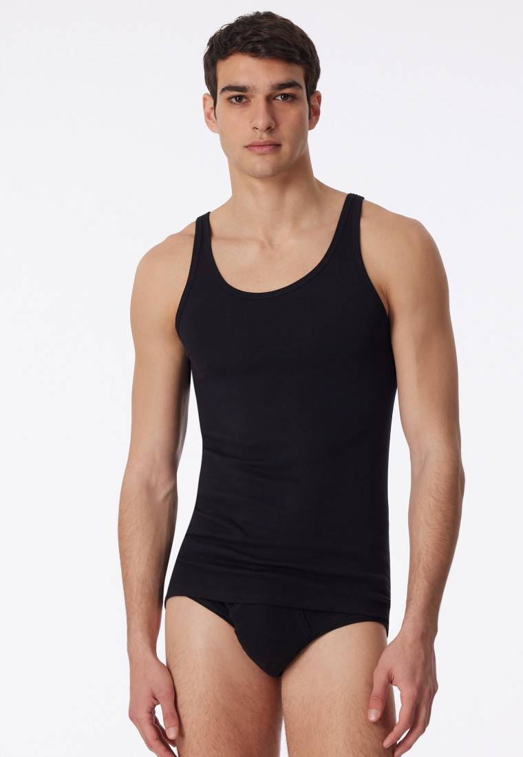 Schiesser Unterhemd Feinripp schwarz - Original Feinripp Saisonale Angebote