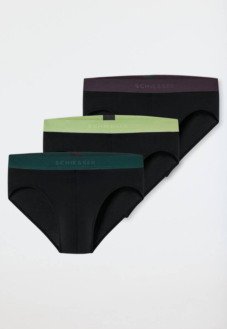 Schiesser Rio-Slips 3er-Pack Organic Cotton Webgummibund mehrfarbig - 95/5 VIP-Rabatte