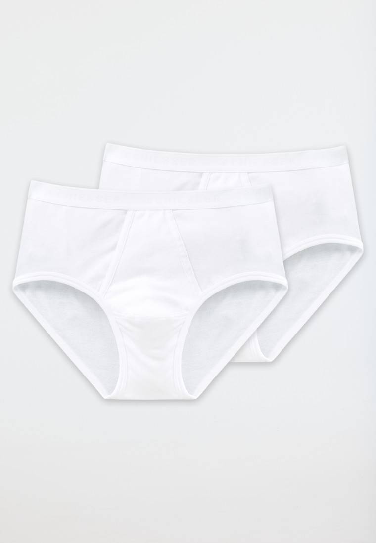 Schiesser Sportslips 2er-Pack mit Eingriff Feinripp weiß - Original Feinripp Super Sparpreis