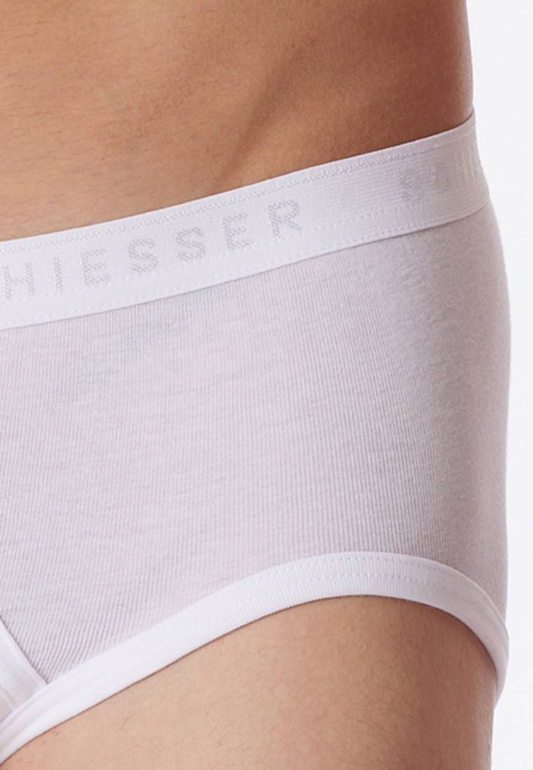 Schiesser Sportslips 2er-Pack mit Eingriff Feinripp weiß - Original Feinripp Super Sparpreis
