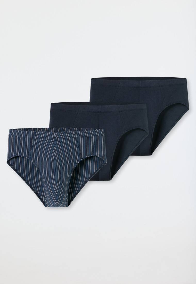 Schiesser Supermini 3er-Pack Organic Cotton uni/geringelt mehrfarbig - 95/5 Kostenlose Rückgabe