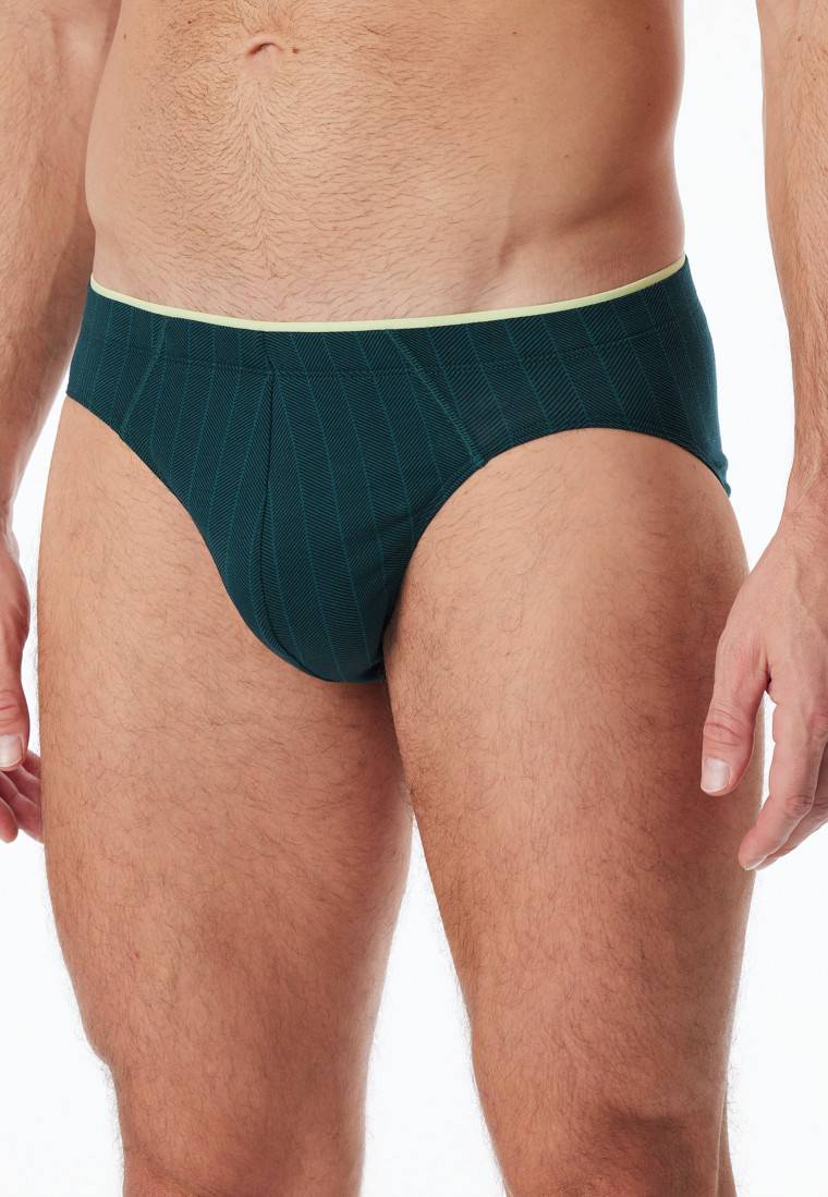 Schiesser Supermini Organic Cotton gestreift petrol - 95/5 Begrenzte Freigabe