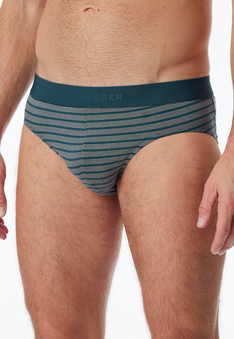 Schiesser Rio-Slips 3er-Pack Organic Cotton Webgummibund uni/gestreift - 95/5 JETZT KAUFEN