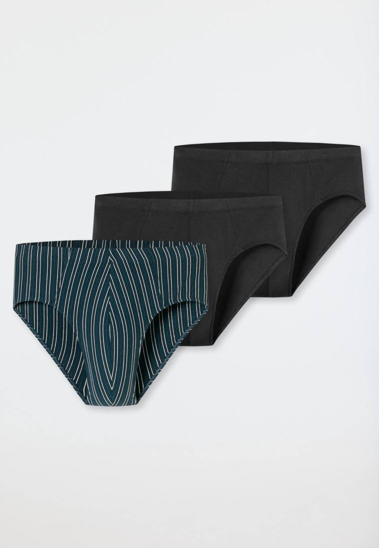 Schiesser Supermini 3er-Pack Organic Cotton uni/geringelt mehrfarbig - 95/5 Bis zu 60% Rabatt