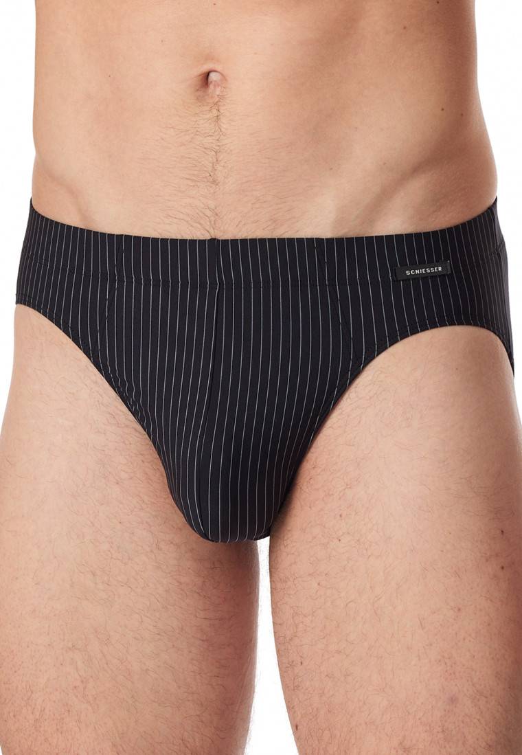 Schiesser Rio-Slip schwarz gestreift - Pure Micro Bis zu 65% Rabatt
