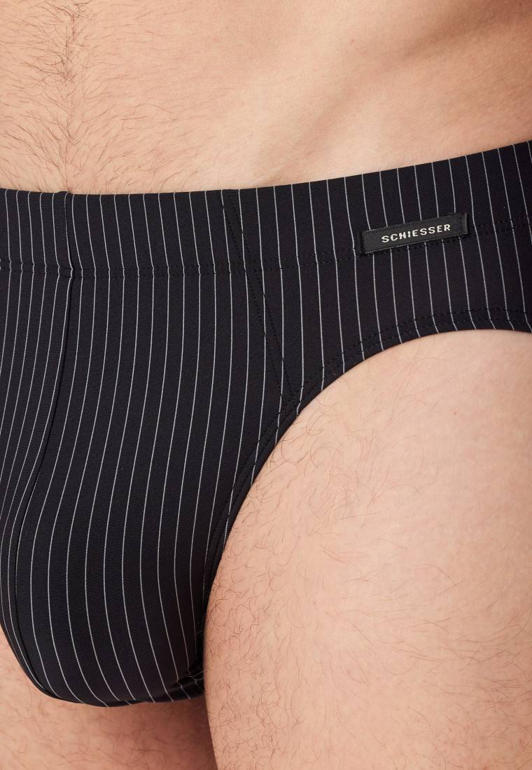 Schiesser Rio-Slip schwarz gestreift - Pure Micro Bis zu 65% Rabatt
