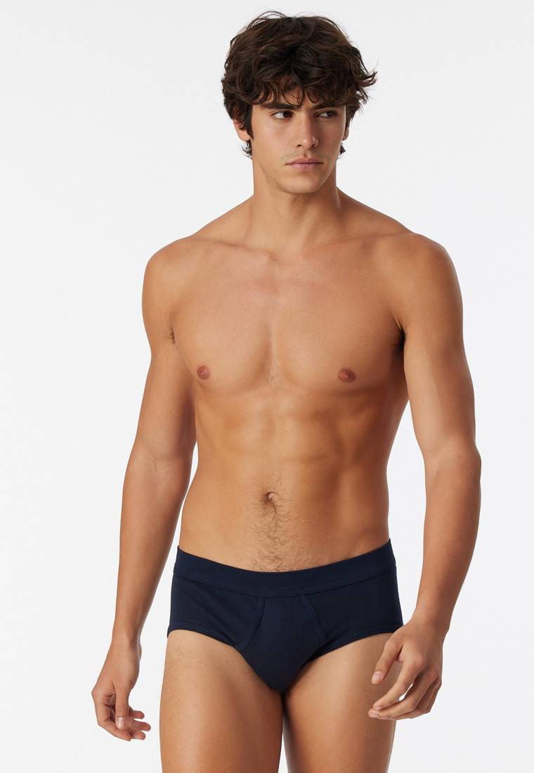 Schiesser Sportslips 2er Pack mit Eingriff navy - Essentials Feinripp Nur noch ein Tag übrig