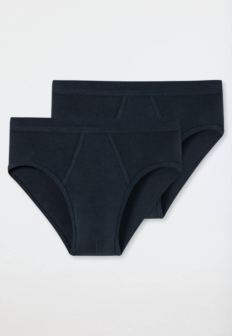 Schiesser Sportslips 2er Pack mit Eingriff navy - Essentials Feinripp Nur noch ein Tag übrig