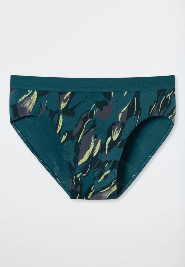 Schiesser Rio-Slip petrol gemustert - 95/5 im Angebot