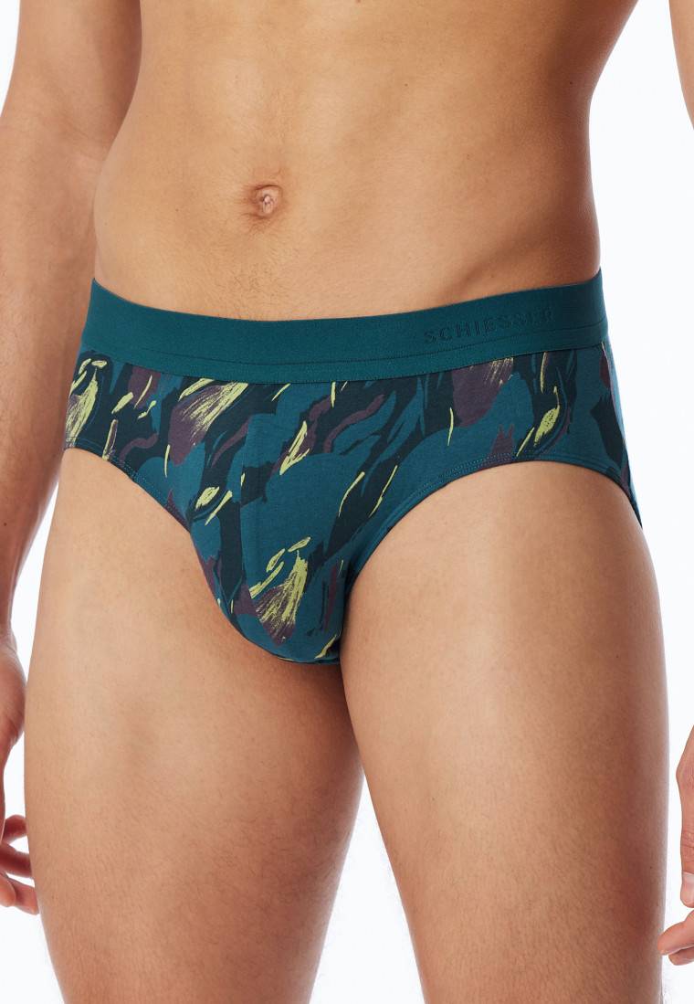Schiesser Rio-Slip petrol gemustert - 95/5 im Angebot