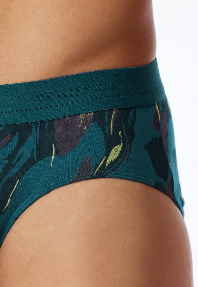 Schiesser Rio-Slip petrol gemustert - 95/5 im Angebot