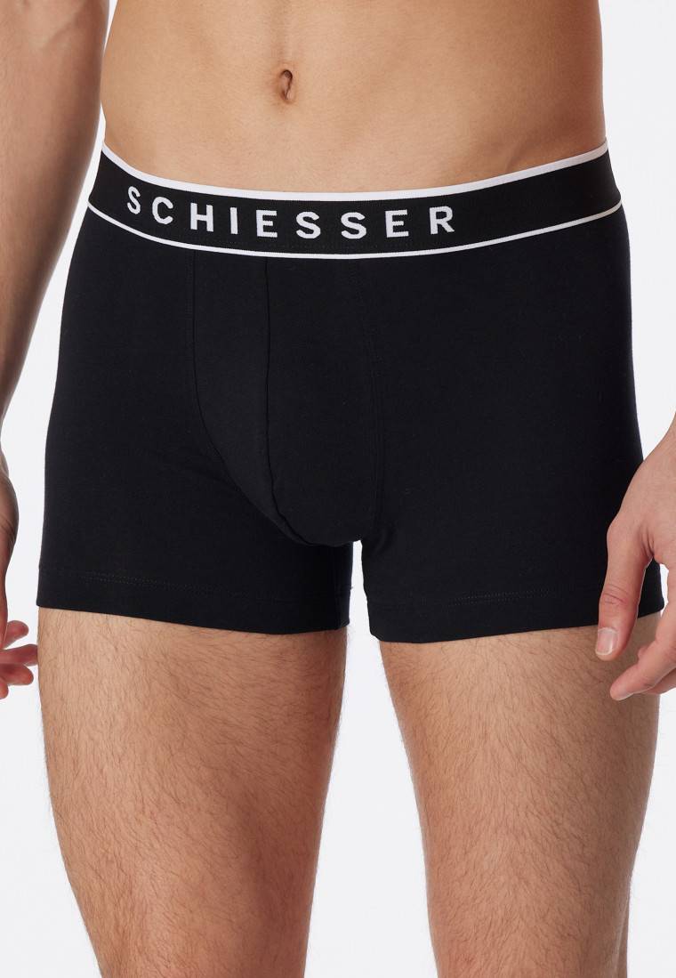 Schiesser Shorts 3er-Pack Organic Cotton Webgummibund schwarz - 95/5 Blitzverkäufe