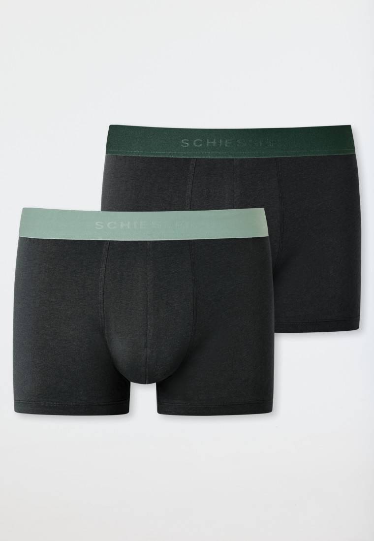 Schiesser Long-Shorts 2er-Pack Organic Cotton Webgummibund mehrfarbig - 95/5 Günstig kaufen
