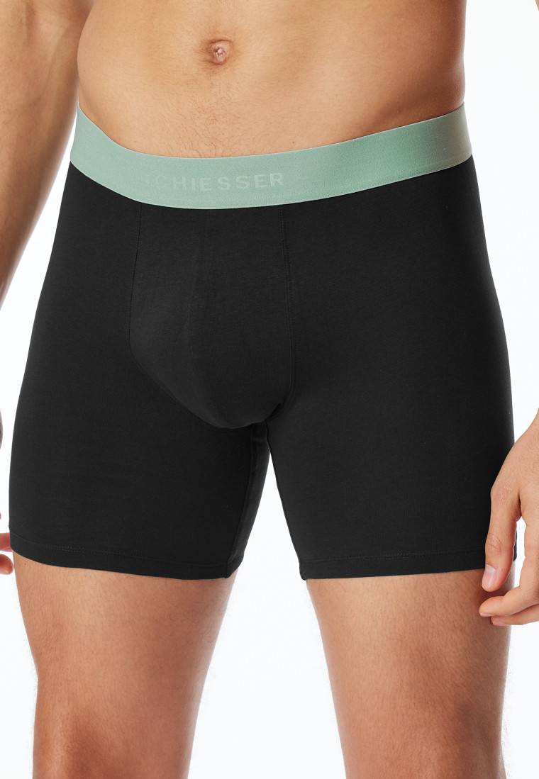 Schiesser Long-Shorts 2er-Pack Organic Cotton Webgummibund mehrfarbig - 95/5 Günstig kaufen