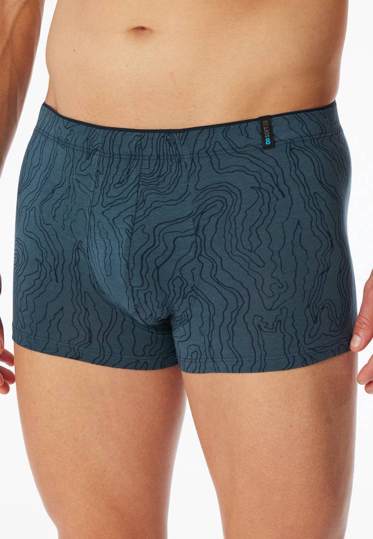 Schiesser Shorts Modal gemustert dunkelblau - Long Life Soft Flash Sale