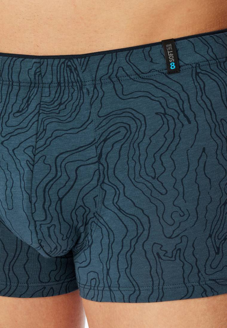 Schiesser Shorts Modal gemustert dunkelblau - Long Life Soft Flash Sale