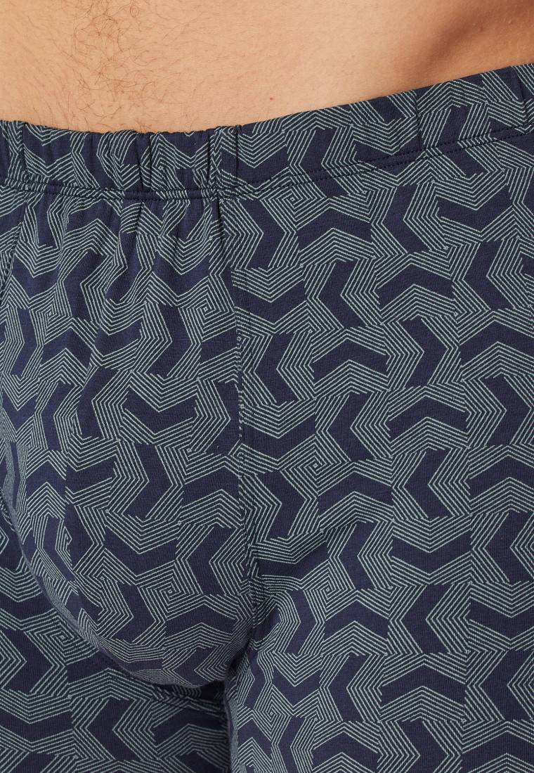 Schiesser Shorts 3er-Pack Organic Cotton dunkelblau gemustert - 95/5 Begrenztes Angebot