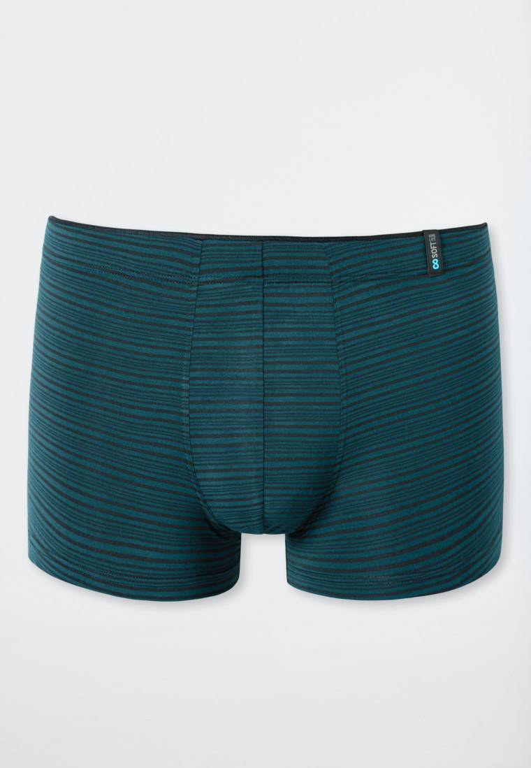 Schiesser Shorts Modal Streifen petrol - Long Life Soft Online Shopping