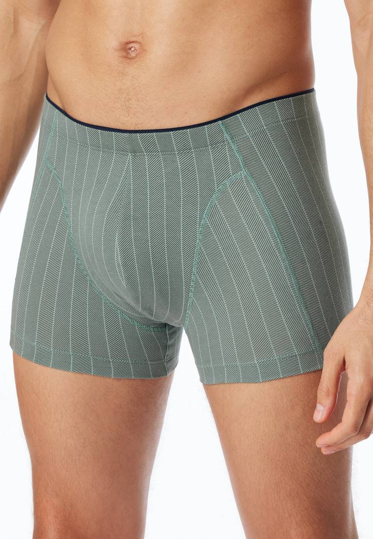 Schiesser Shorts Organic Cotton gestreift linde - 95/5 Preisnachlass