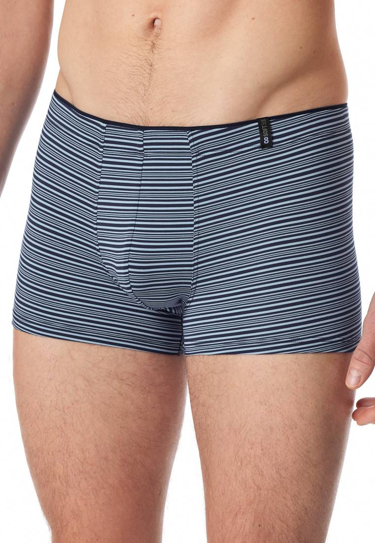 Schiesser Shorts Supermini Modal Streifen blaugrau - Long Life Soft Black Friday