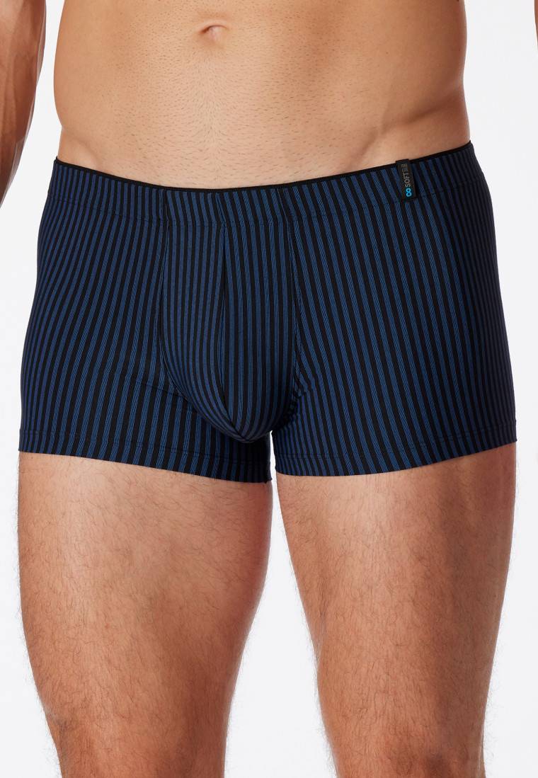 Schiesser Shorts navy-schwarz gestreift - Long Life Soft Weihnachtsangebot