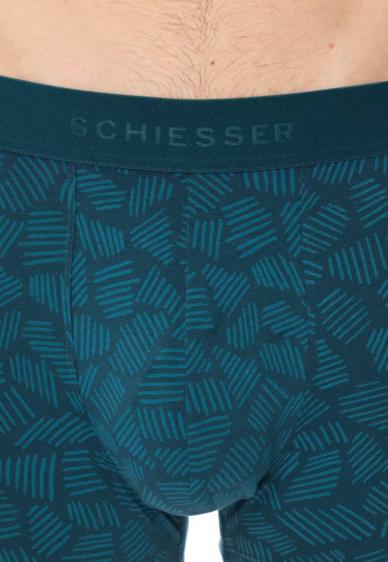 Schiesser Shorts 3er-Pack Organic Cotton Webgummibund uni/gemustert mehrfarbig - 95/5 Osterangebot