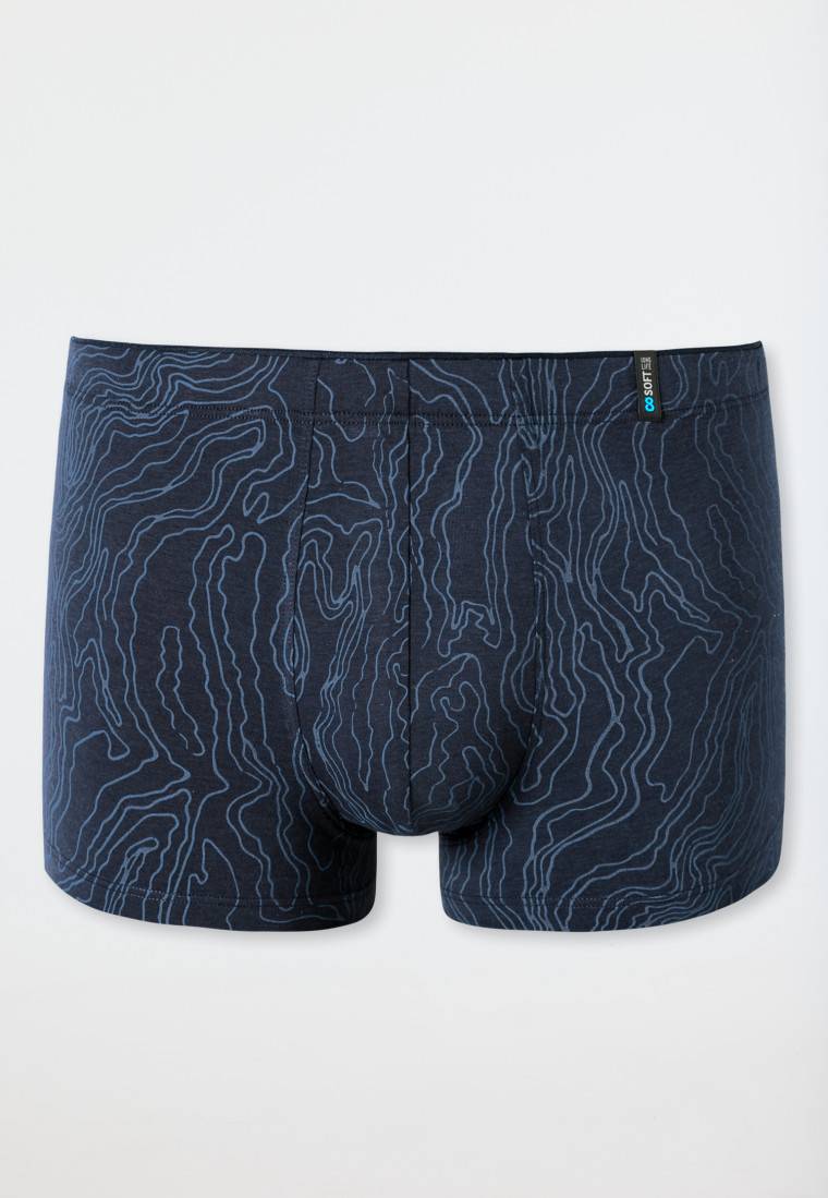 Schiesser Shorts Modal gemustert jeansblau - Long Life Soft Muttertagsangebot