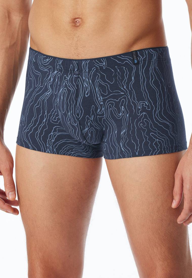 Schiesser Shorts Modal gemustert jeansblau - Long Life Soft Muttertagsangebot